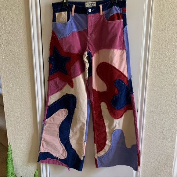 Brand NWOT Free People funky supernova patched soft corduroy size 30 - Picture 6 of 9